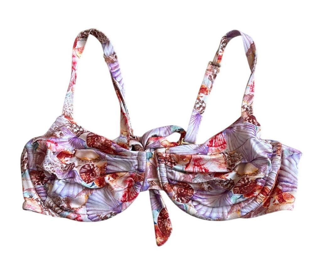 RESA Bra Bikini Top NWT Large Paisley Floral Print Made in LA